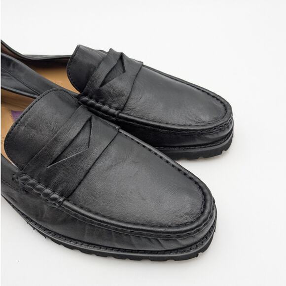 Robert Zur Dillon Penny Loafer Shoes Men\'s Leather Black Size US9M EU42
